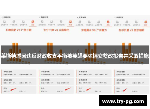 莱斯特城因违反财政收支平衡被英超要求提交整改报告并采取措施 莱斯特城因违反财政收支平衡被英超要求提交整改报告并采取措施