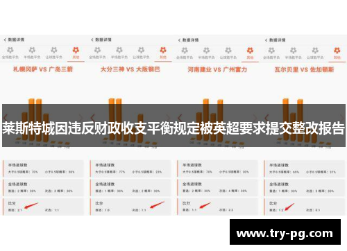 莱斯特城因违反财政收支平衡规定被英超要求提交整改报告 莱斯特城因违反财政收支平衡规定被英超要求提交整改报告